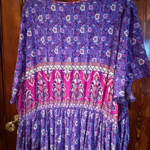 BloomChic Purple and Magenta Floral Maxi Dress - Picture 10 of 11